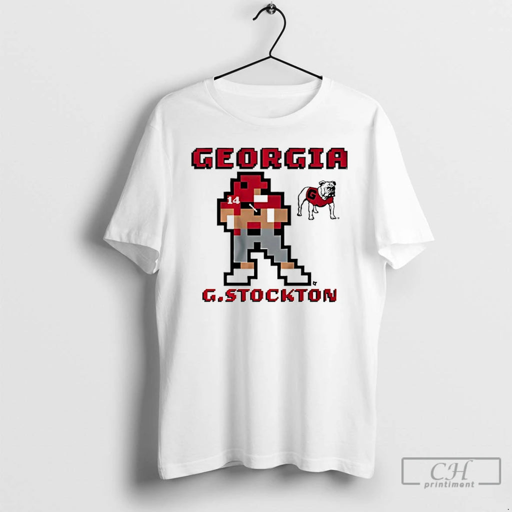 Premium Georgia Bulldogs Gunner Stockton Football T Shirts