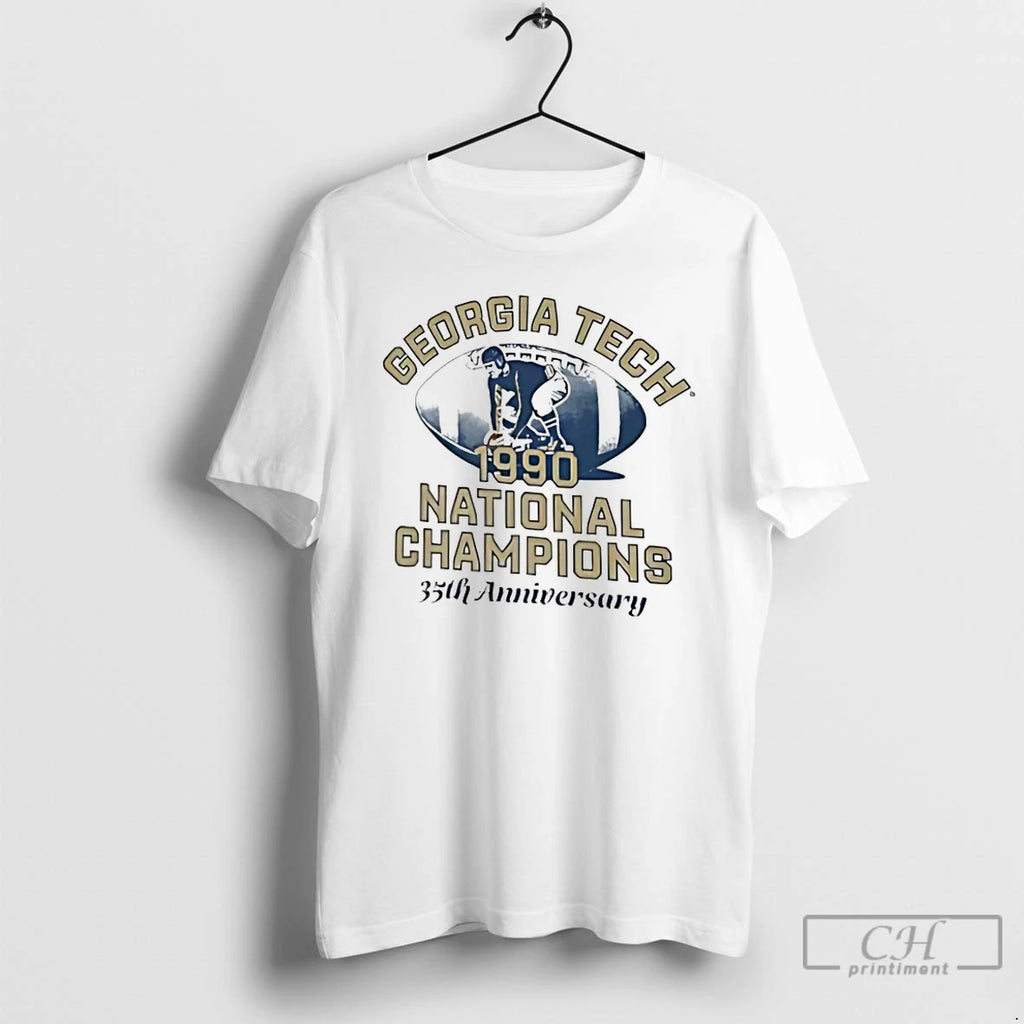 Premium Georgia Tech Yellow Jackets 1990 National Champs Anniversary T Shirts