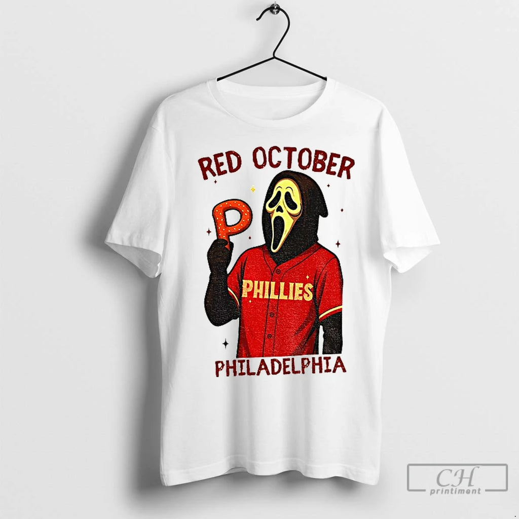 Premium Ghost Face Phillies Red October Philadelphia Baseball Halloween