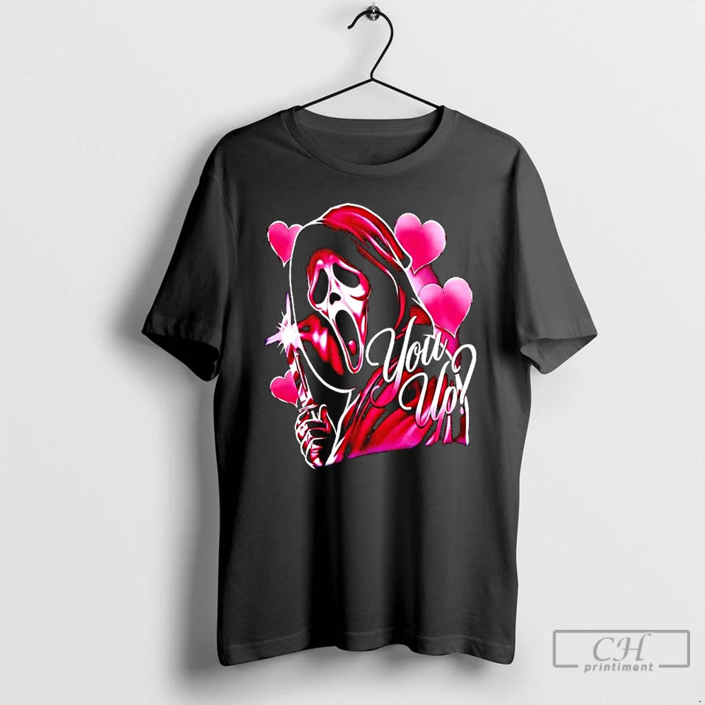 Premium Ghost Face You Up Hearts Girls T Shirts