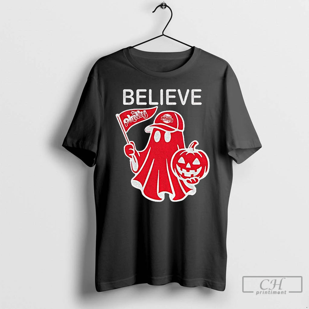 Premium Ghost Philadelphia Phillies Mlb Baseball Believe Pumpkin Halloween T Shirts