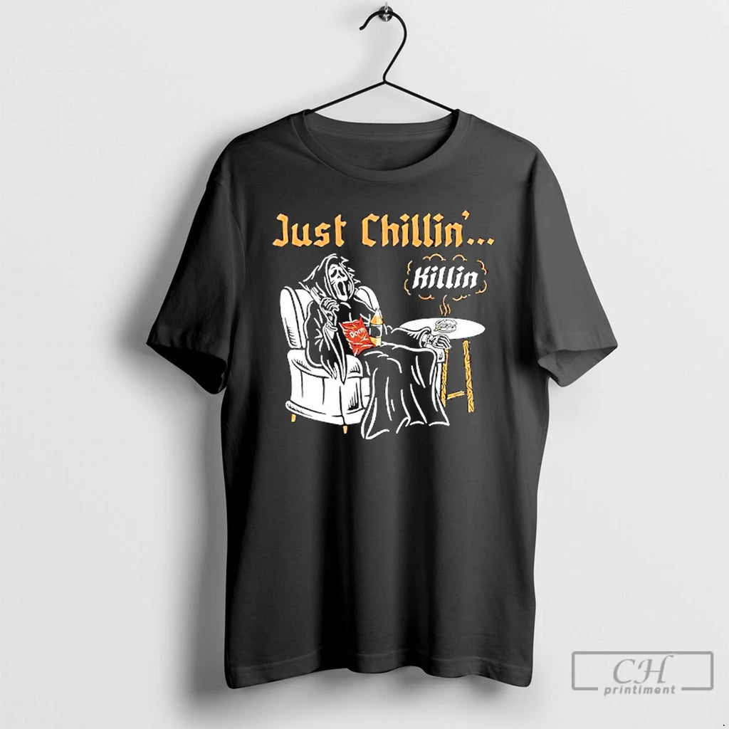 Premium Ghostface Just Chillin Killin Halloween T Shirts