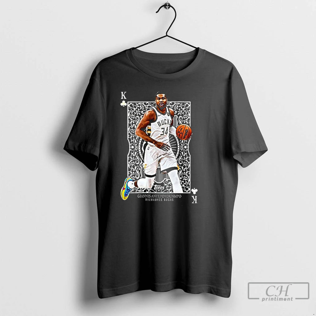 Premium Giannis Antetokounmpo Milwaukee Bucks Nba The King Clubs Card T Shirts