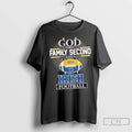 Premium God First Family Second Then Notre Dame Fighting Irish Football Cross