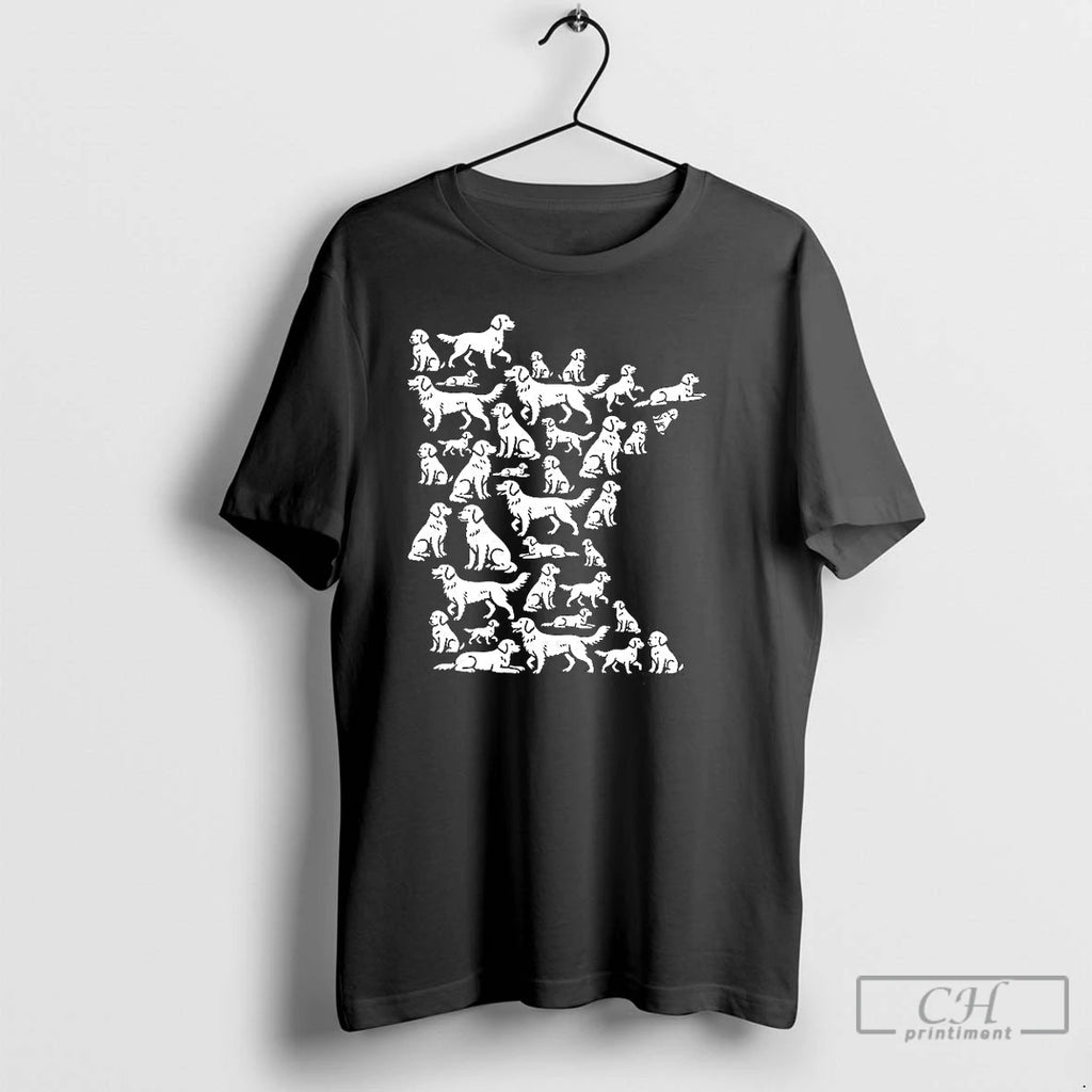 Premium Golden Retriever Arrange Minnesota State T Shirts