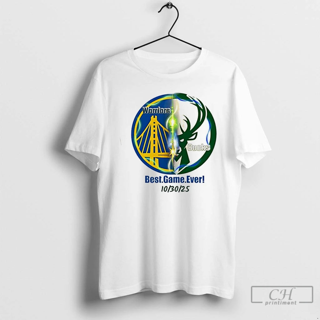 Premium Golden State Warriors Vs Milwaukee Bucks Best Game Ever 10 30 25 T Shirts