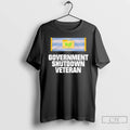 Premium Government Shutdown Ribbon Veteran Flag T Shirts