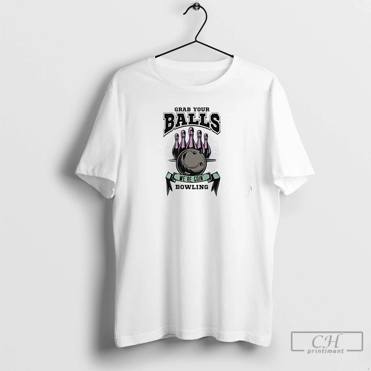 Premium Grab Your Balls Bowling Adult T Shirts