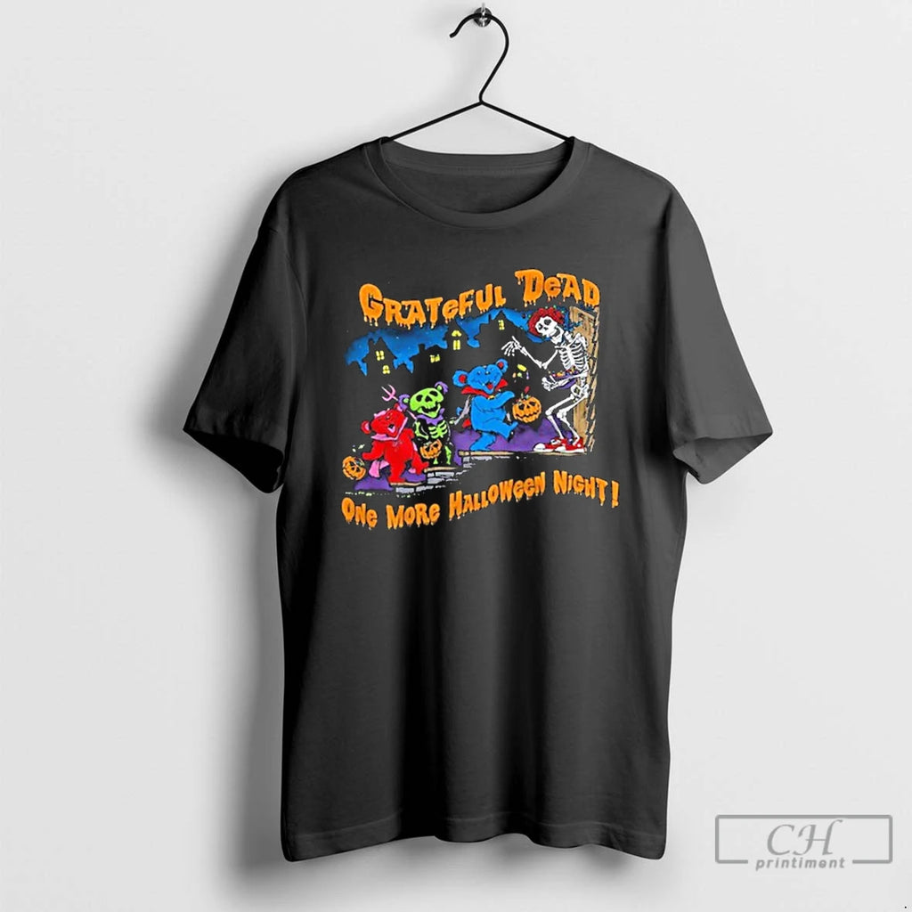 Premium Grateful Dead One More Halloween Night Bears Skeleton T Shirts