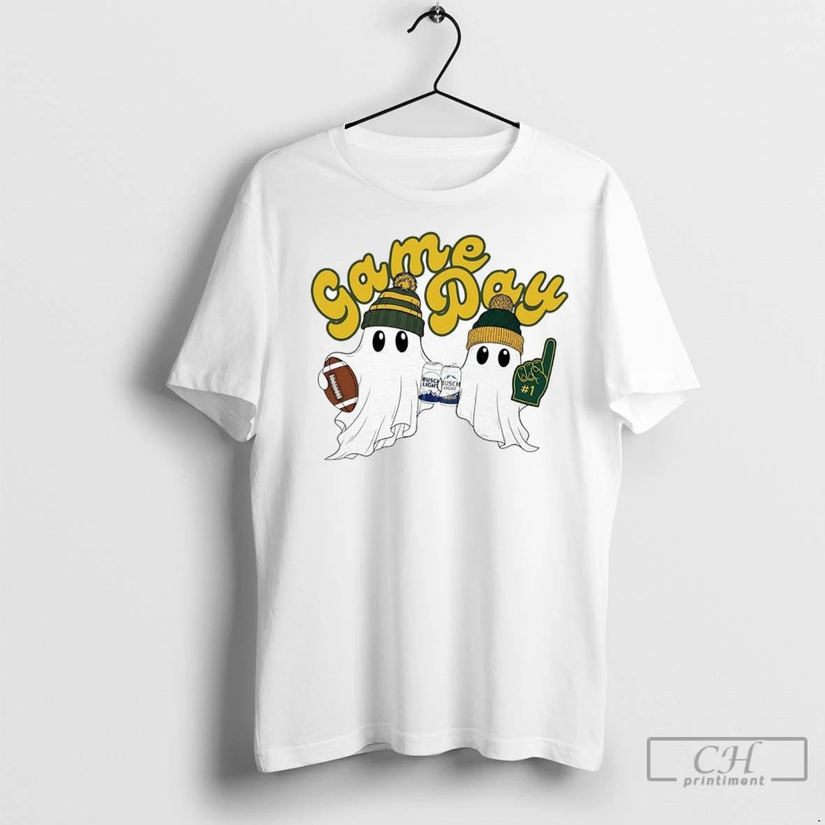 Premium Green Bay Packers Game Day Ghosties With Busch Light Beer Halloween