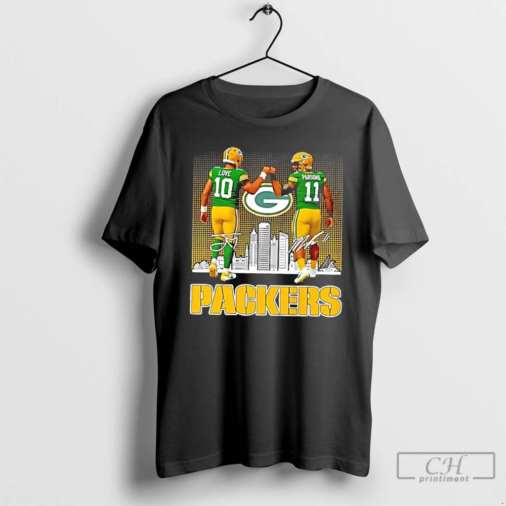 Premium Green Bay Packers Legends Love X Parsons Skyline T Shirts