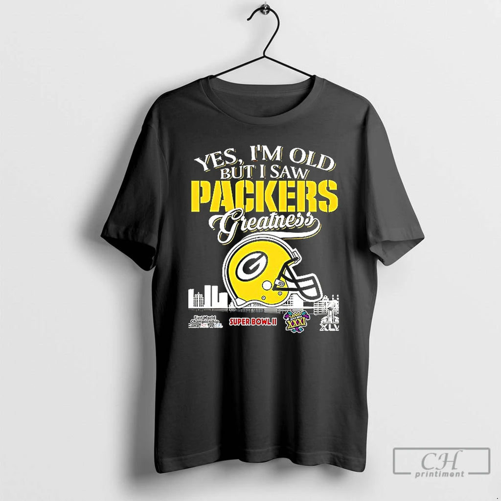 Premium Green Bay Packers Yes Im Old But I Saw Greatness Helmet Ceramic Ceramic And