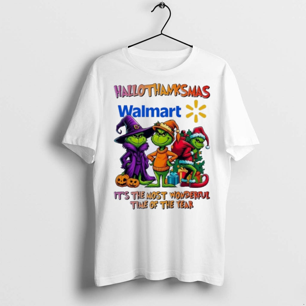 Premium Grinch X Walmart Hallothanksmas Its The Most Wonderful Time Of The Year T Shirts
