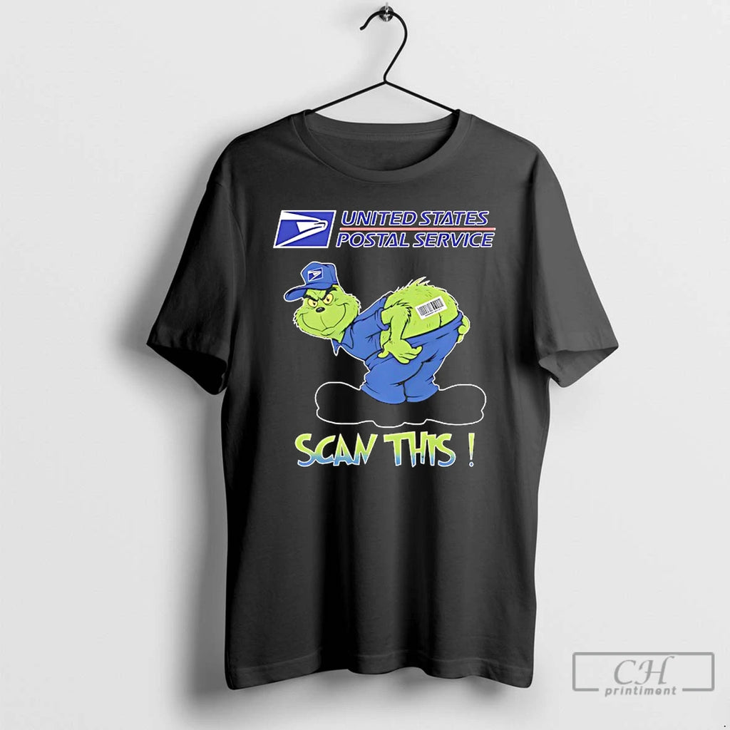 Premium Grinch Vs United States Postal Service Scan This T Shirts