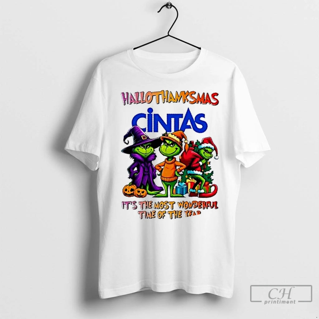 Premium Grinch X Cintas Its The Most Wonderful Time Of The Year Happy Hallothanksmas