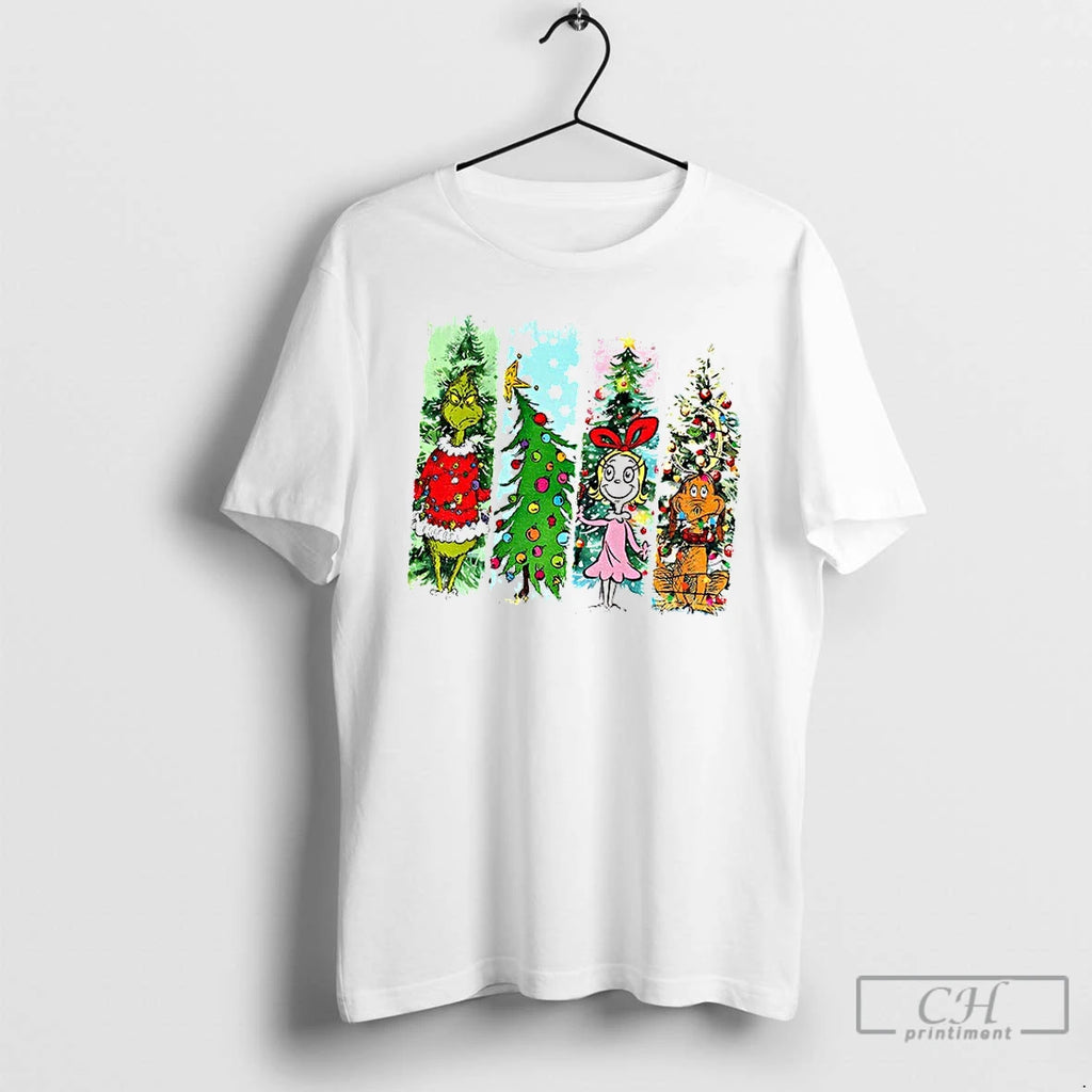 Premium Grinchmas And Friends Xmas Characters Merry Christmas T Shirts