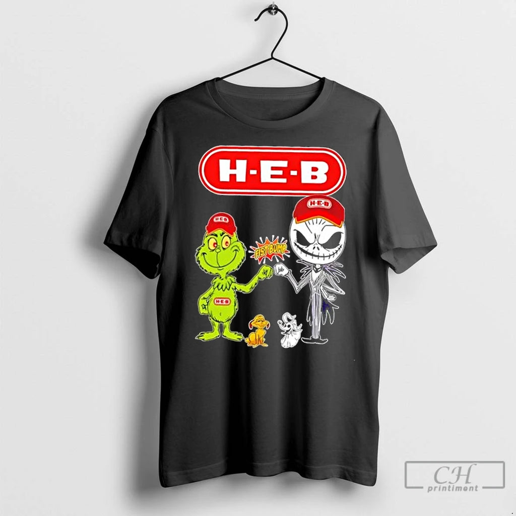 Premium H E B X Grinch And Jack Skellington Fist Bump Uniwilling Friends