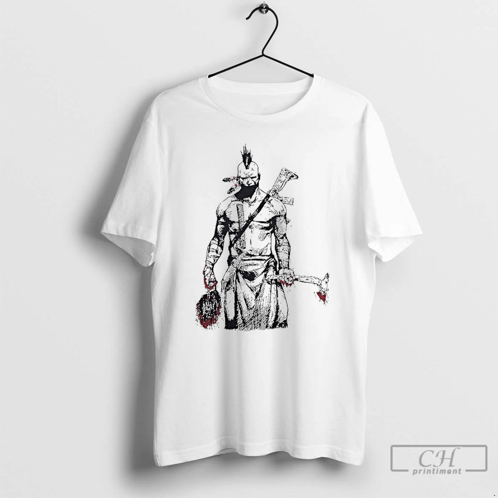 Premium Half Face Blades Scalper Axe T Shirts