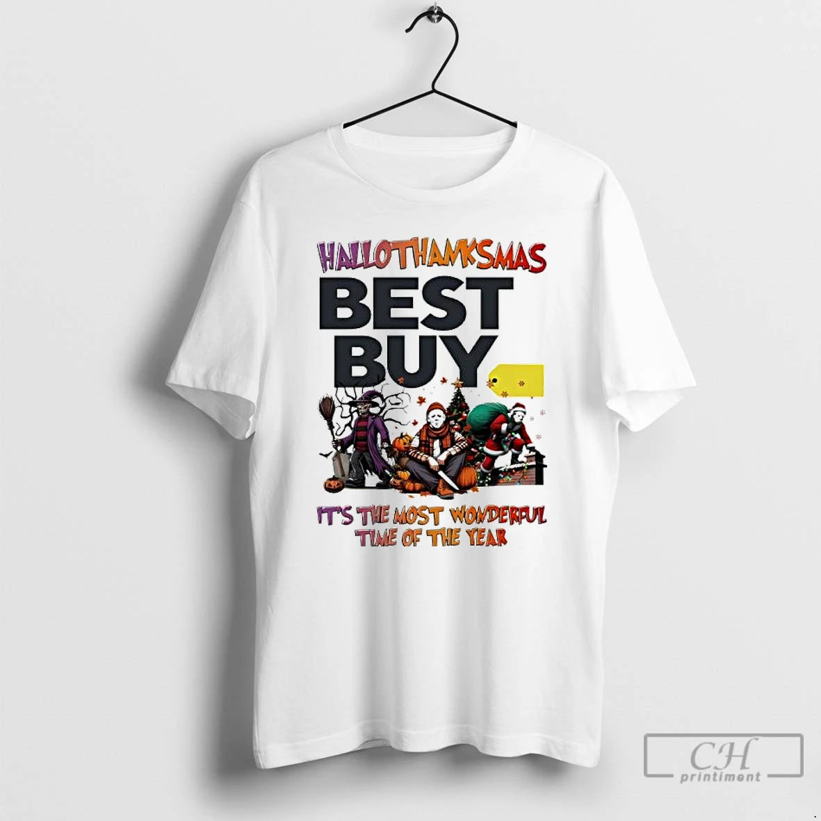 Premium Hallothanksmas Characters Vs Best Buy Logo Its The Most Wonderful Time Of The Year