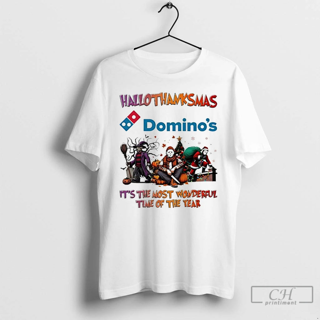 Premium Hallothanksmas Characters Vs Dominos Pizza Logo Its The Most Wonderful Time Of The Year