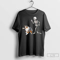 Premium Halloween Australian Shepherd And Skeleton
