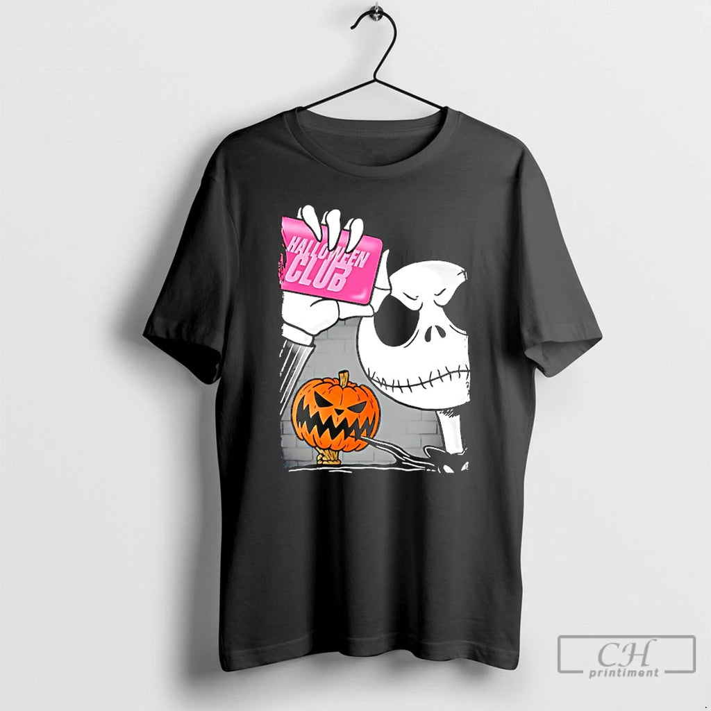 Premium Halloween Club Jack Skellington Pumpkin T Shirts