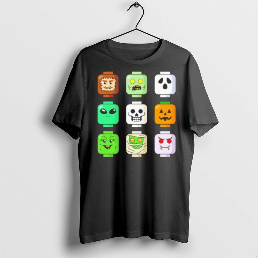 Premium Halloween Zombie Block Heads T Shirts