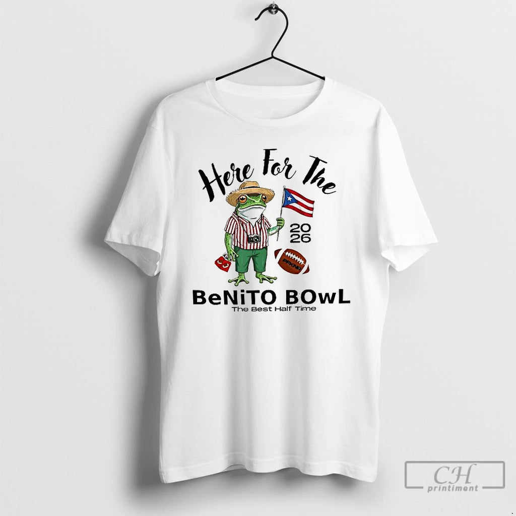 Premium Here For The Benito Bowl 2026 Puerto Rican Football T Shirts