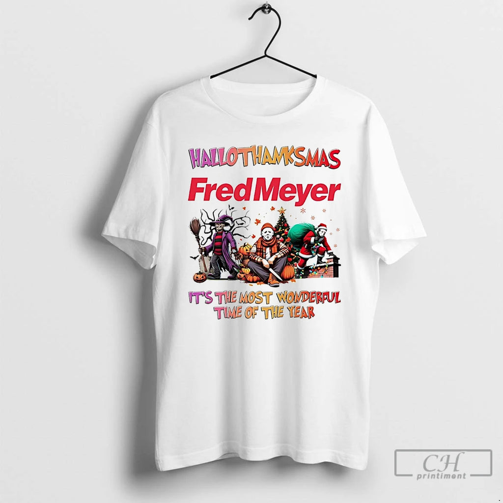 Premium Horror Movies Fred Meyer Hallothanksmas Its The Most Wonderful Time T Shirts