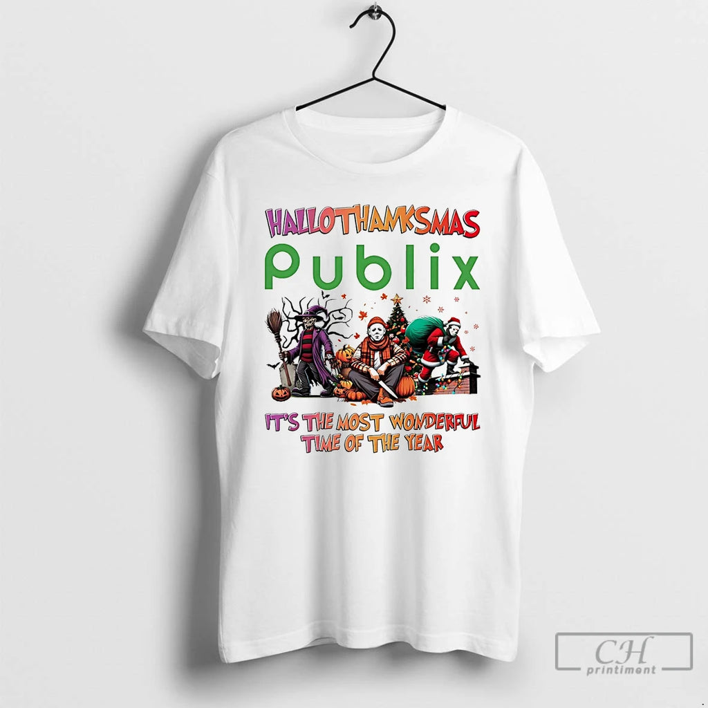 Premium Horror Movies Publix Hallothanksmas Its The Most Wonderful Time T Shirts