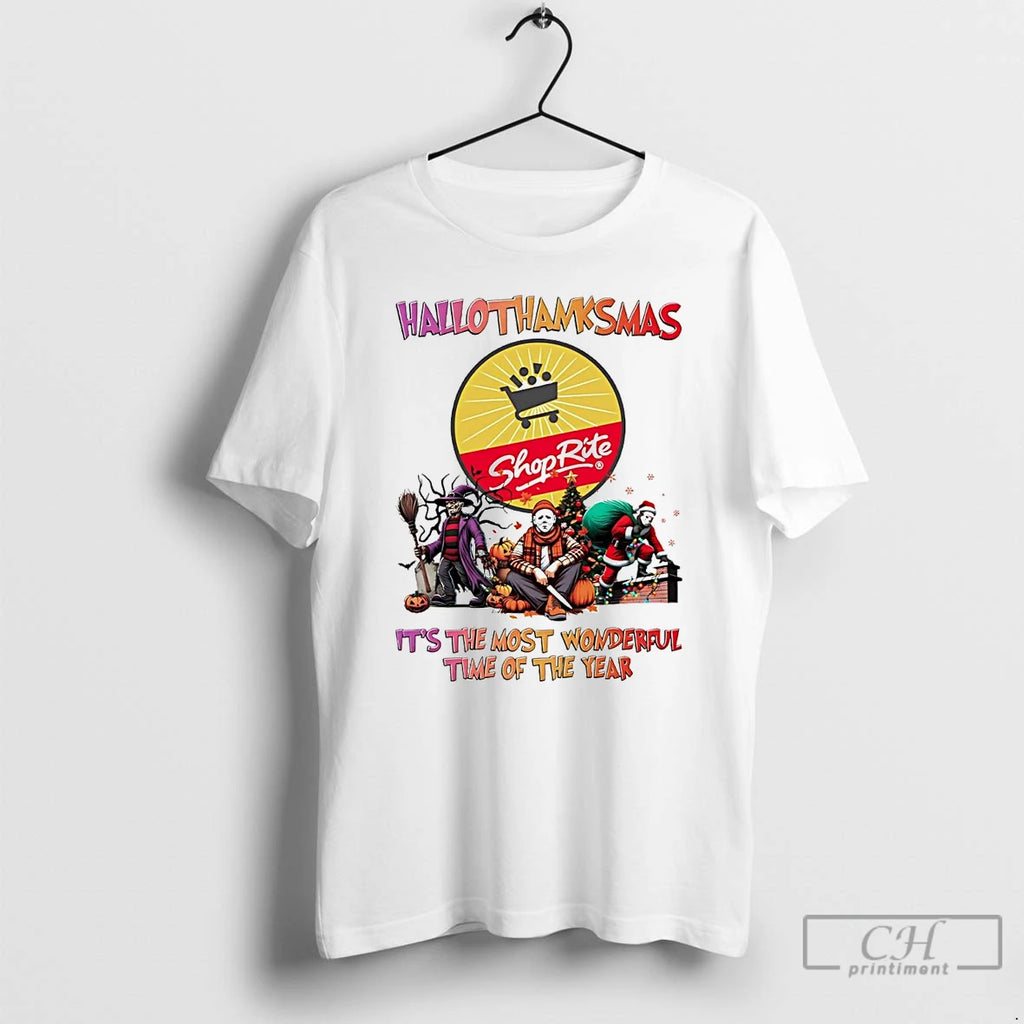 Premium Horror Movies Shop Rite Hallothanksmas Its The Most Wonderful Time T Shirts