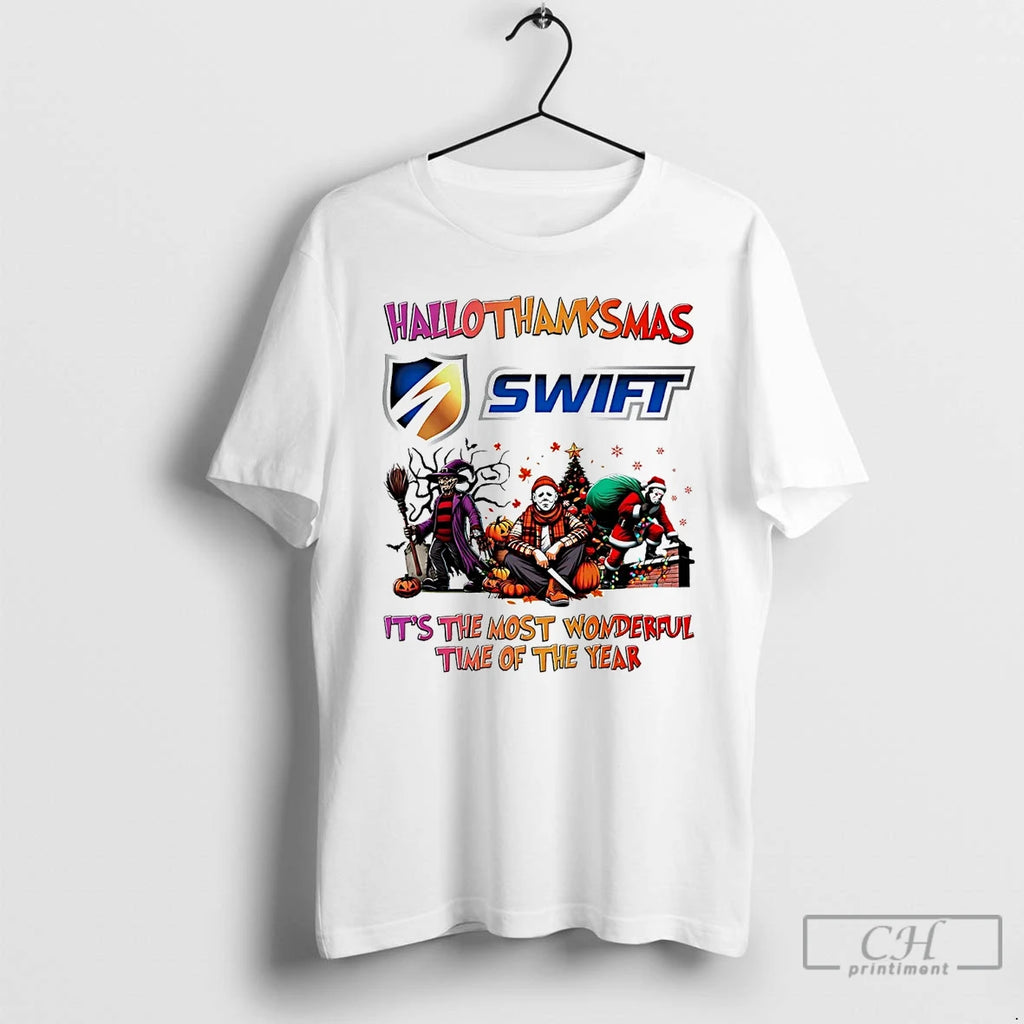 Premium Horror Movies Swift Hallothanksmas Its The Most Wonderful Time T Shirts
