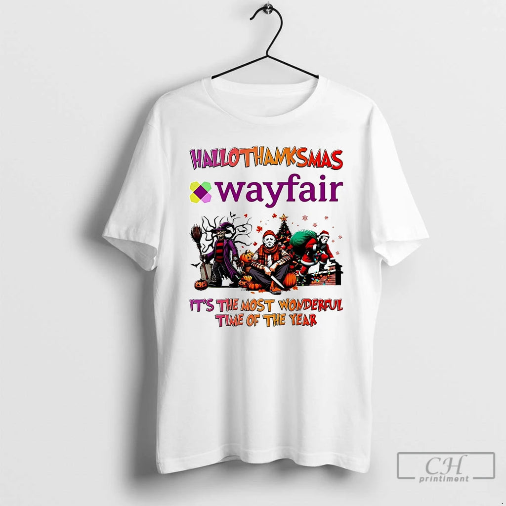 Premium Horror Movies Wayfair Hallothanksmas Its The Most Wonderful Time T Shirts
