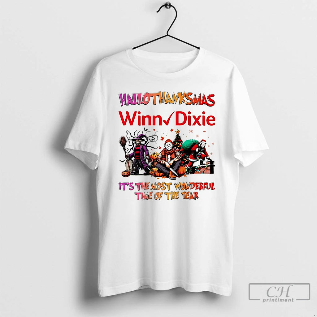 Premium Horror Movies Winn Dixie Hallothanksmas Its The Most Wonderful Time T Shirts