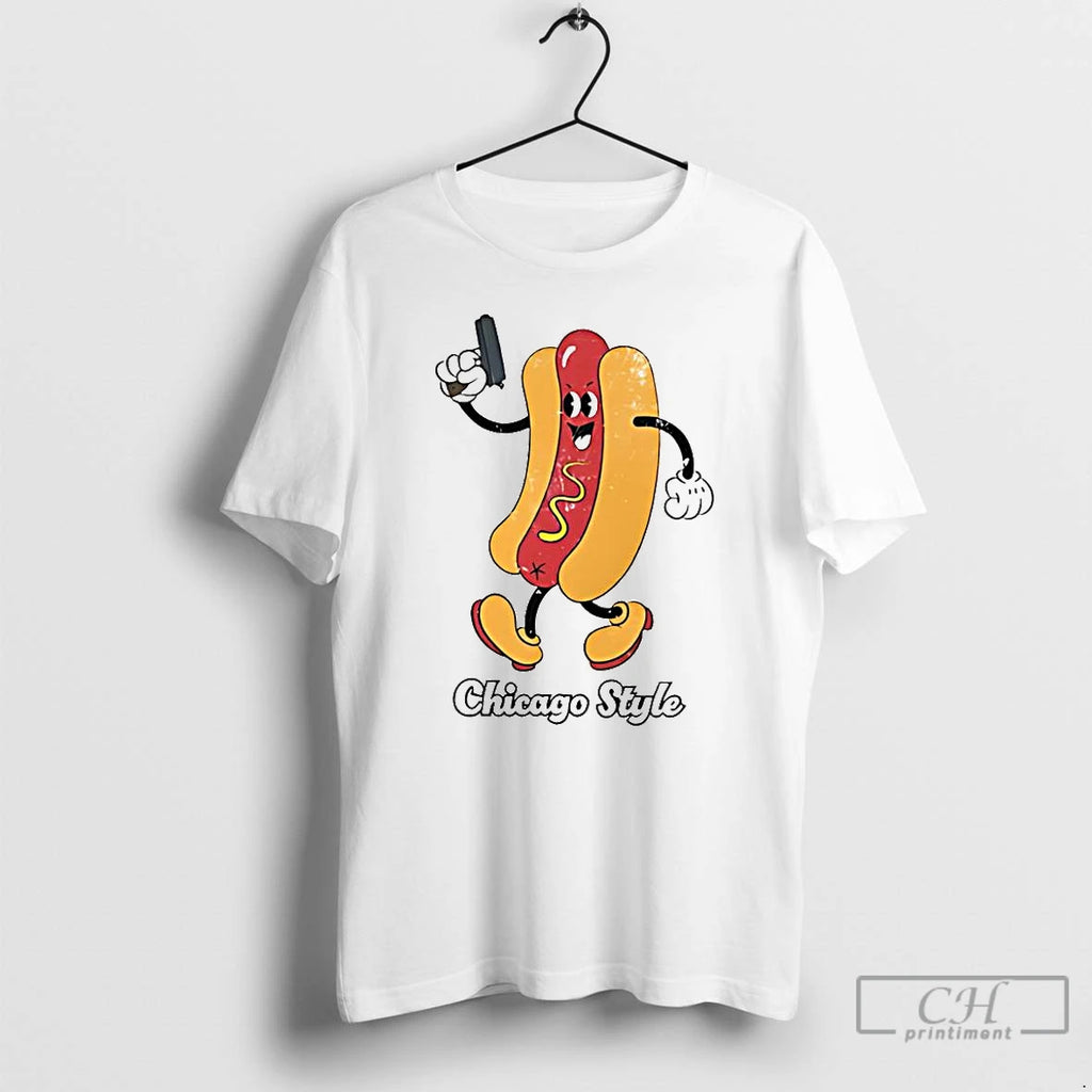 Premium Hot Dog Chicago Style Funny T Shirts