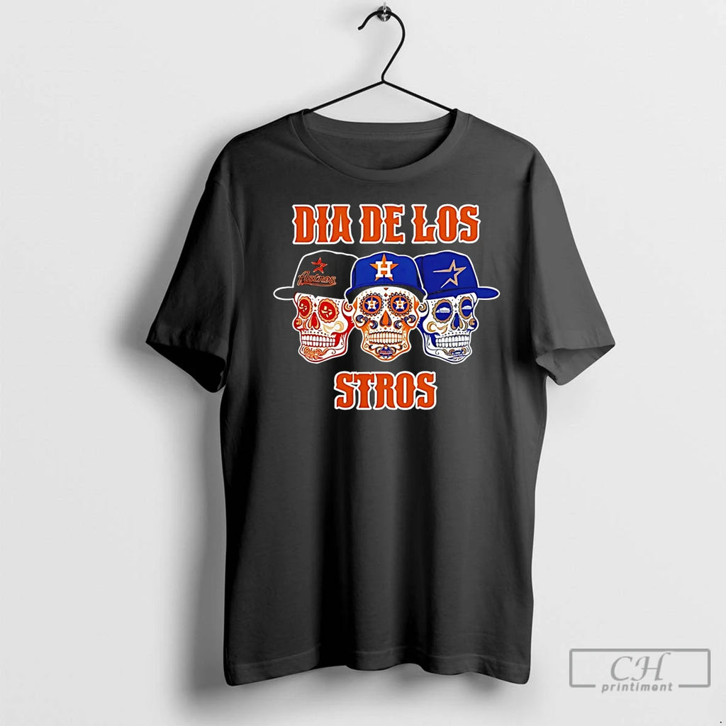 Premium Houston Astros Dia De Los Stros Sugar Skull Baseball