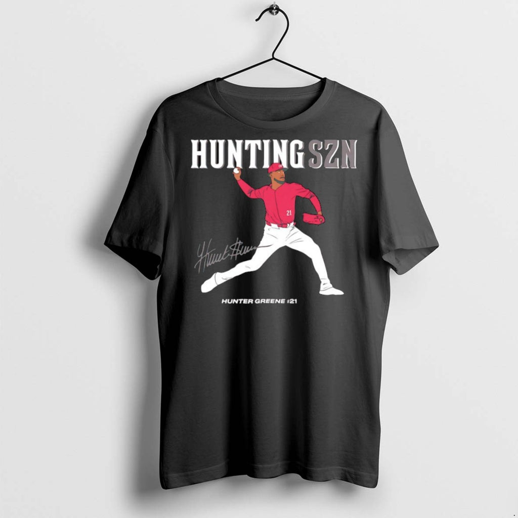 Premium Hunter Greene Cincinnati Reds Hunting Szn Signature T Shirts