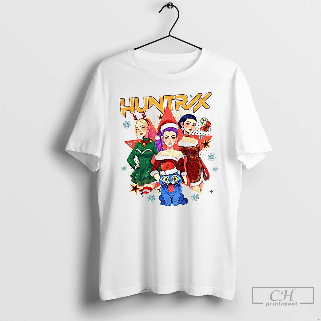 Premium Huntrix Kpop Demon Hunter Anime Girl Christmas 2025 T Shirts