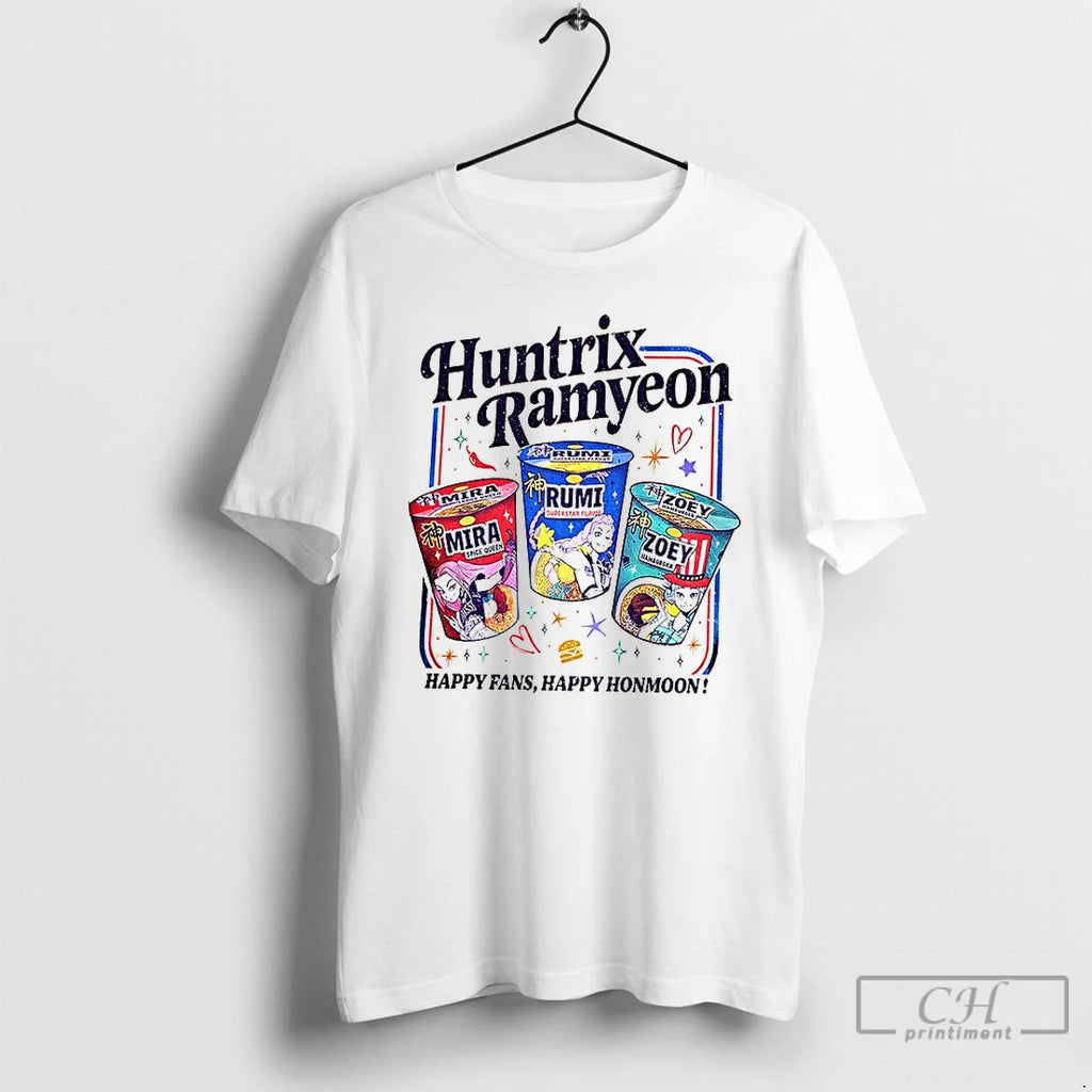 Premium Huntrix Ramyeon Nights Happy Fans Happy Honmoon Noodle Kpop 2025 T Shirts
