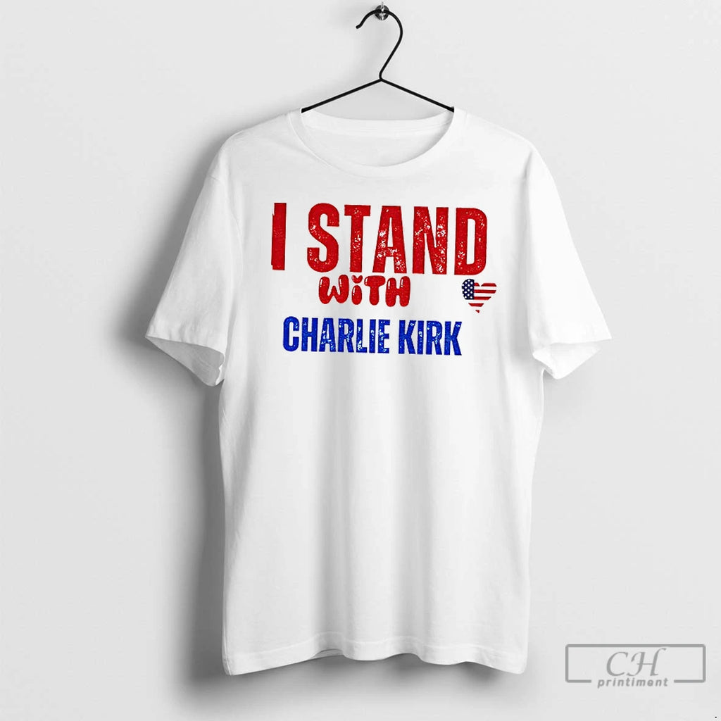 Premium I Stand With Charlie Kirk Vintage College Political