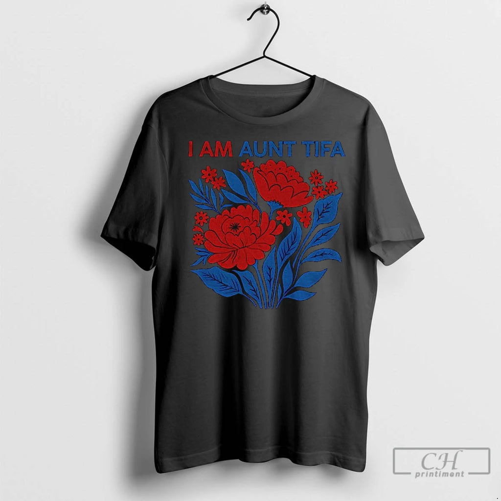 Premium I Am Aunt Tifa Floral Anti Trump Funny Political