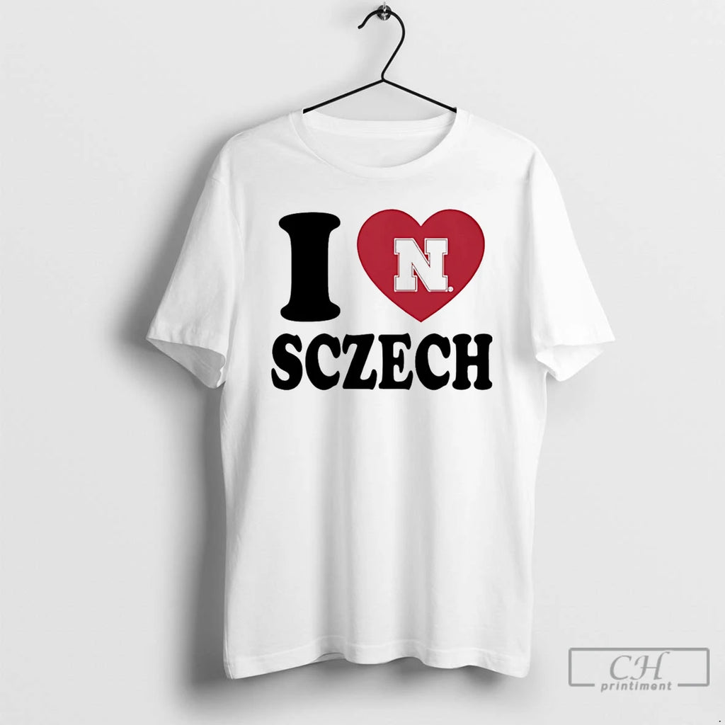 Premium I Love Allie Sczech Nebraska Volleyball Heart T Shirts