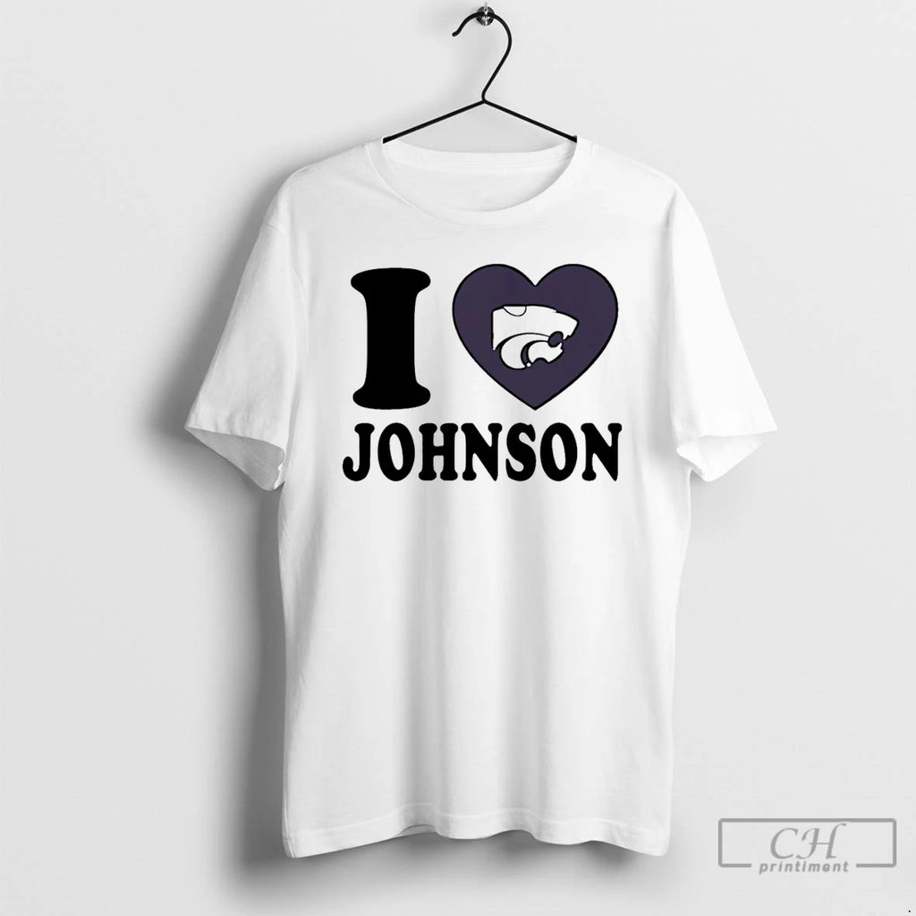 Premium I Love Avery Johnson Kansas State Wildcats Heart T Shirts