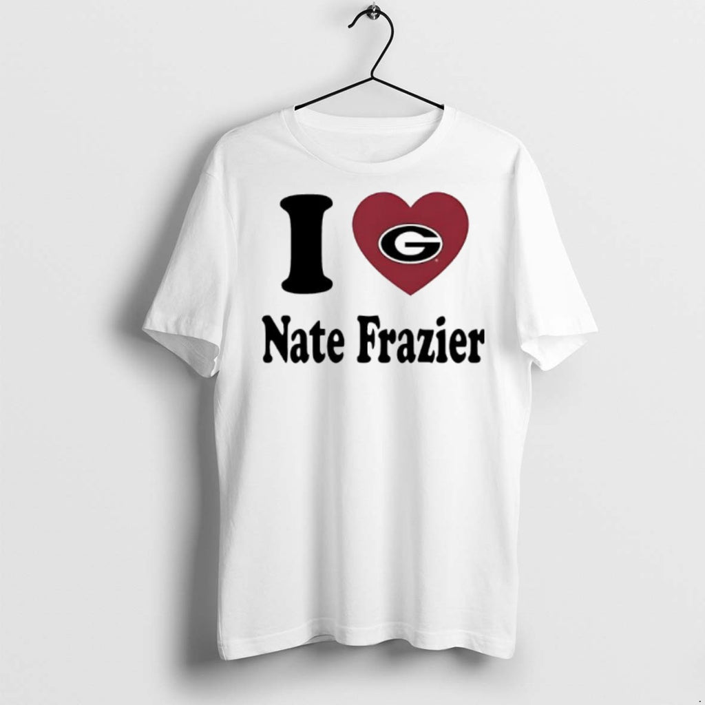 Premium I Love Nate Frazier Georgia Bulldogs Football Logo T Shirts