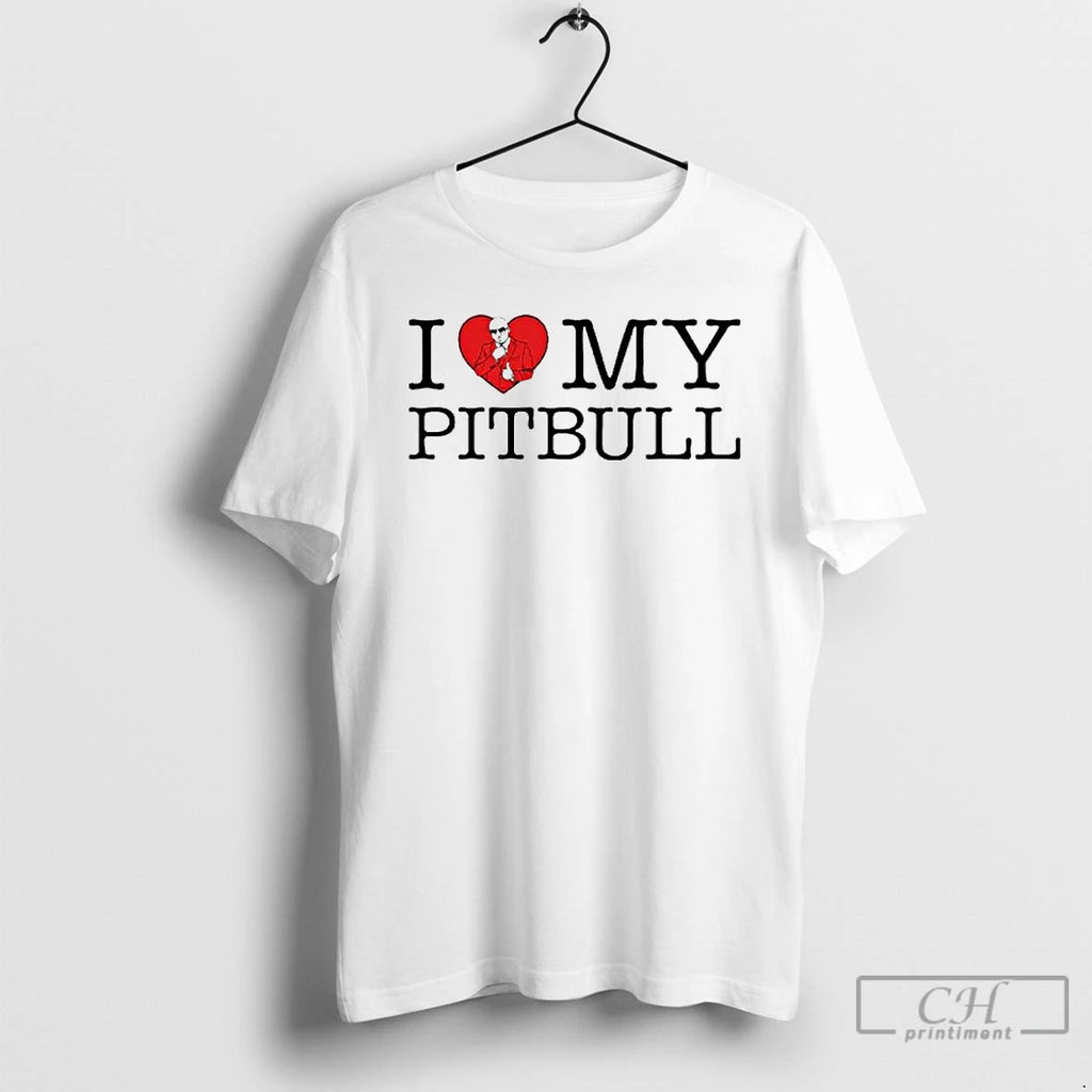 Premium I Love My Pitbull Ornaments T Shirts