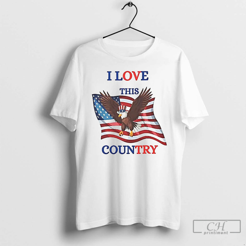 Premium I Love This Country Usa Flag Ceramic Ceramic And Classic Dad Cap T Shirts