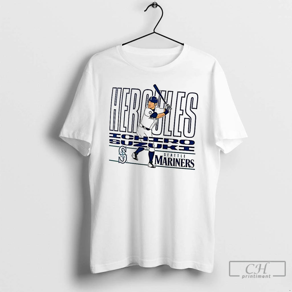 Premium Ichiro Suzuki Seattle Mariners Baseball Cooperstown Player Graphic T Shirts