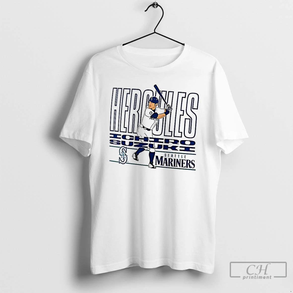 Premium Ichiro Suzuki Seattle Mariners Baseball Cooperstown Player Graphic T Shirts