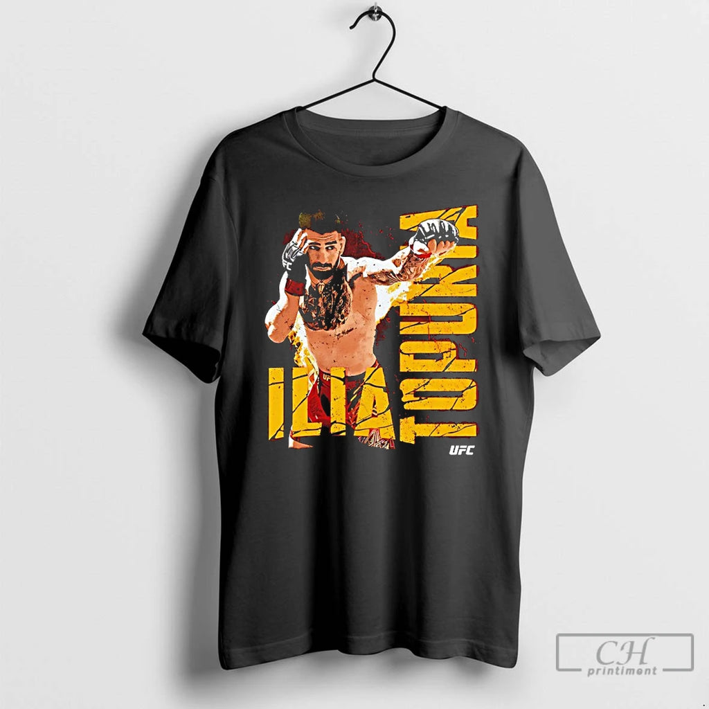 Premium Ilia Topuria Punch Ufc Graphic Vintage T Shirts
