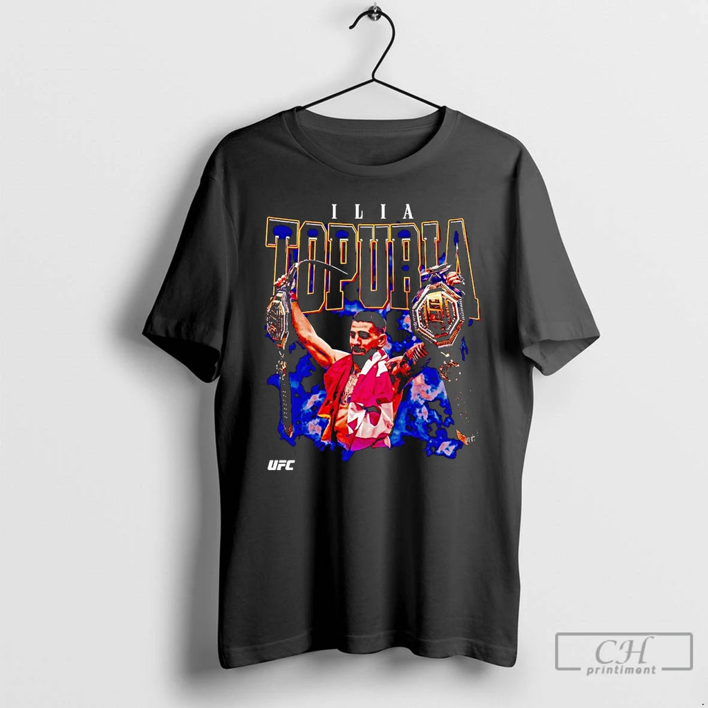 Premium Ilia Topuria Double Champ T Shirts
